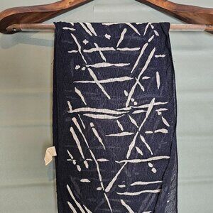 Elaine Gold Black Cream Scarf Designer 55" long and 9" wide